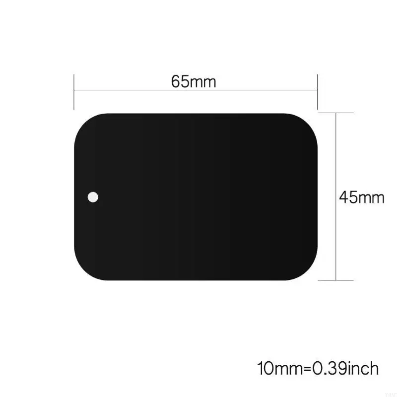 Y8AC Logam Plat Magnetik Mount Magnet Telepon Telepon Pemegang Perekat Sticker Round Square