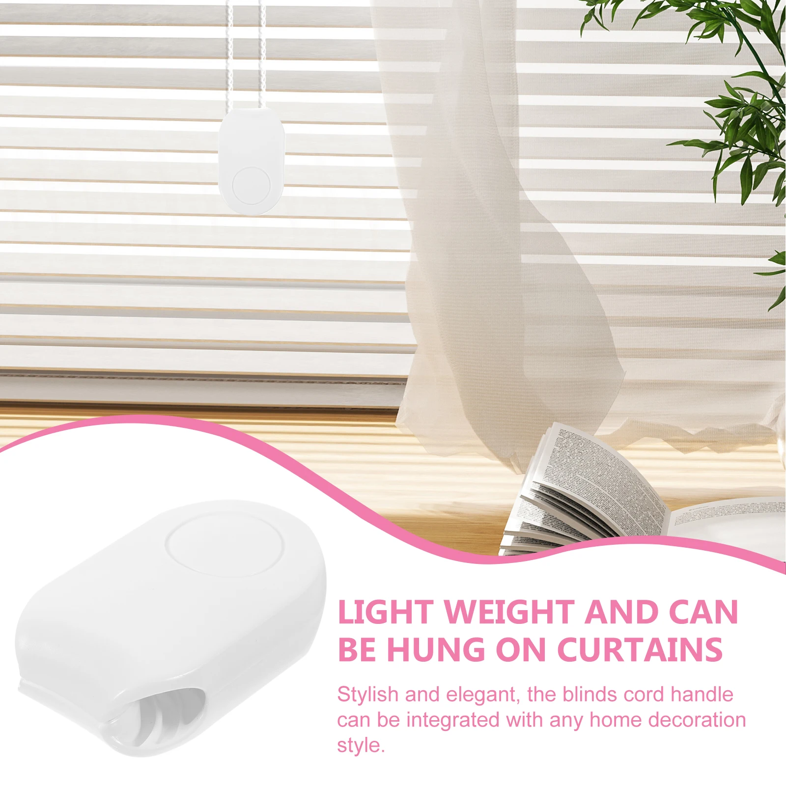 

10pcs Roller Blind Pull End Replacement Plastic Cord Handle For Window Blinds Lightweight Easy Install White Decorative Pulls
