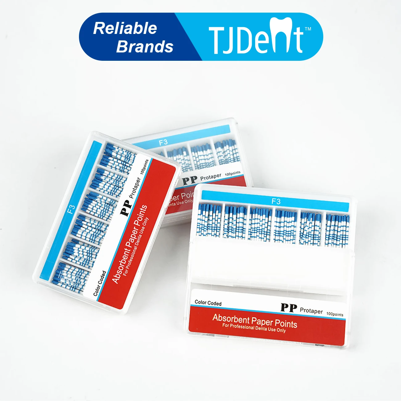 TJDent 1Box Dental Absorbent Paper Points Dental Root Endodontics PP Taper F1 F2 F3 F1-F3# Disposable Dentistry Materials