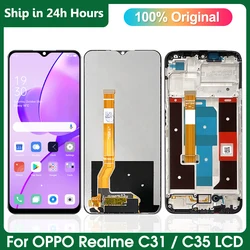 6.5'100% test New For Realme C31 RMX3501 LCD Display with Frame Touch Screen Replacement 6.6