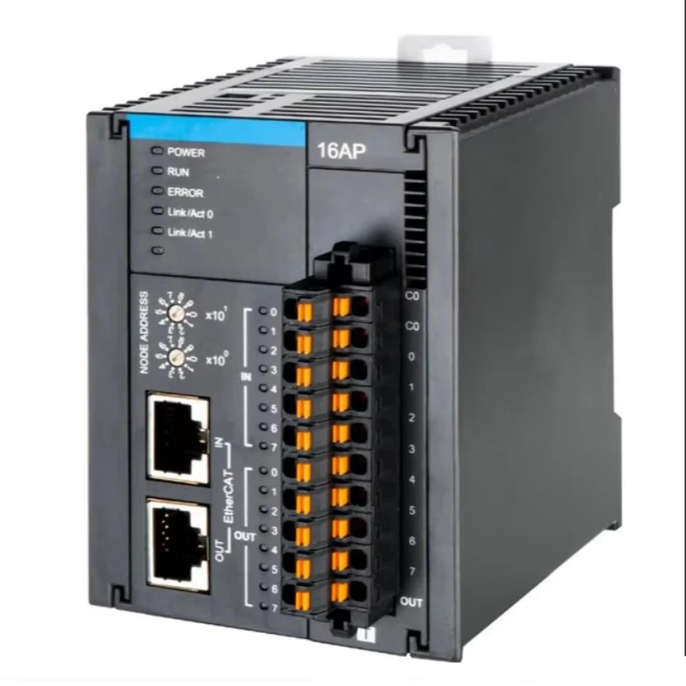 ASRTU‑EC16AP1TA ASRTU‑EC16AP1PA EtherCAT Remote I/O Coupler Module 8DI 8DO for AS‑Series PLC System