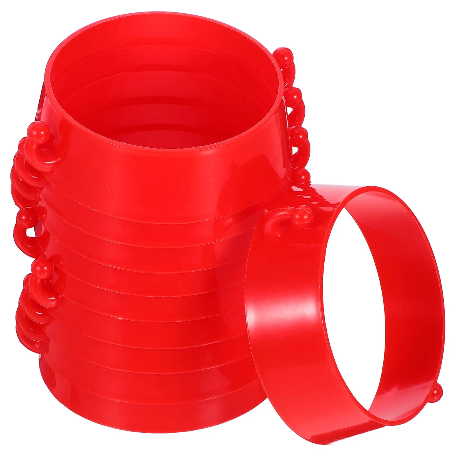 10Pcs Road Cone Chain Connector Plastic Ring for Traffic Safety Barriers Parking Lot Construction Site Traffic