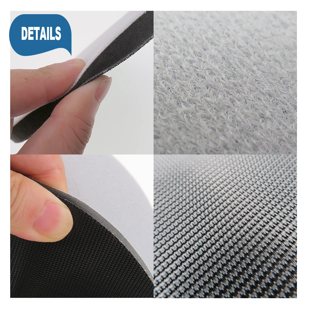 7 Inch Hook and Loop Soft Foams Buffering Pad Sponge Cushion Buffer Backing Pad 180 mm Soft Density Interface Pads for Polishing