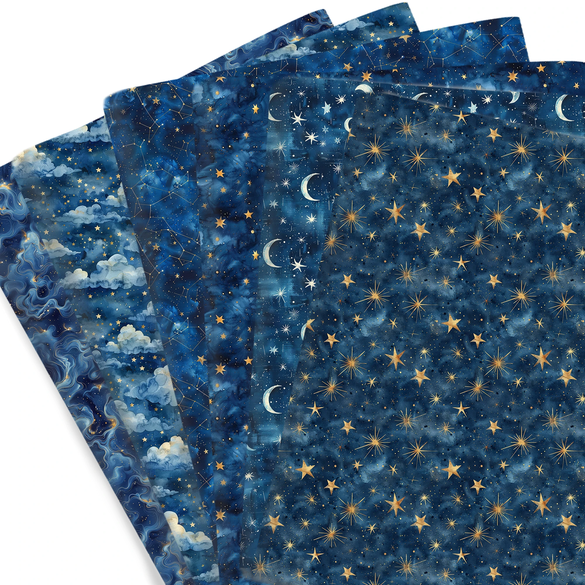 Pre-cut 1pc Planet Solar System Galaxy Series Pattern Quilting Fabric-17.7x19.68inch(45x50cm) Polyester Craft Fabrics DIY