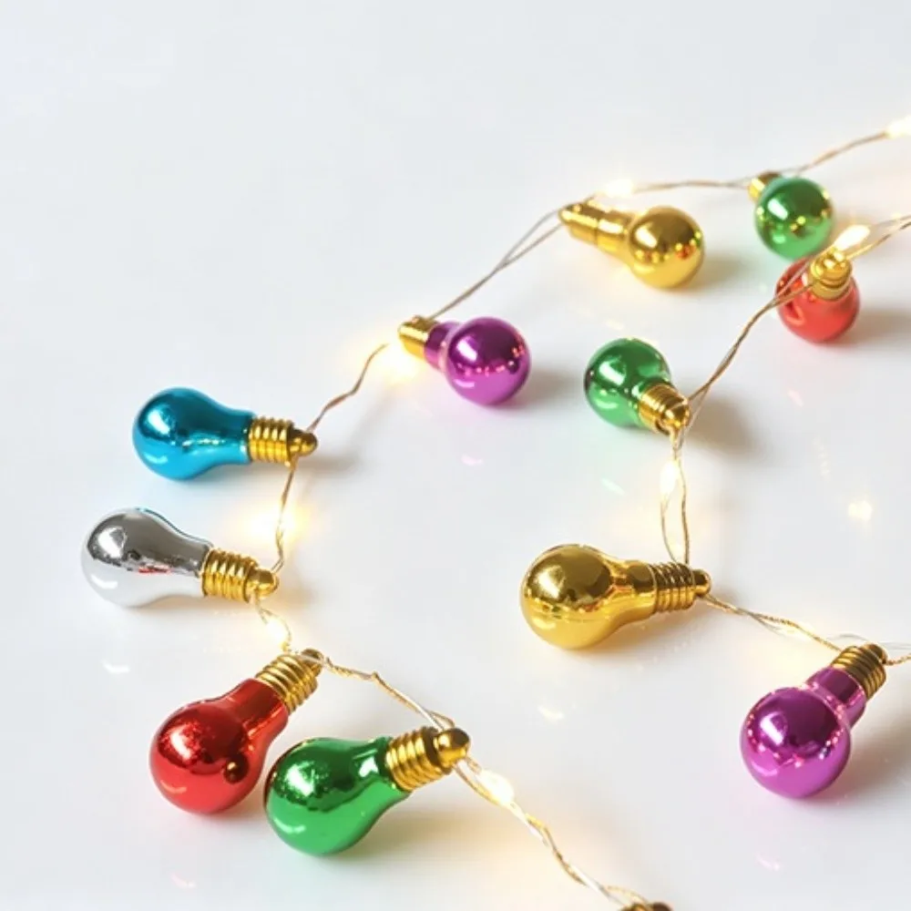 1m / 3.28ft Dollhouse String Lights Colorful Simulation Miniature Electric Lighting String DIY Luminous Dollhouse Scene Ornament