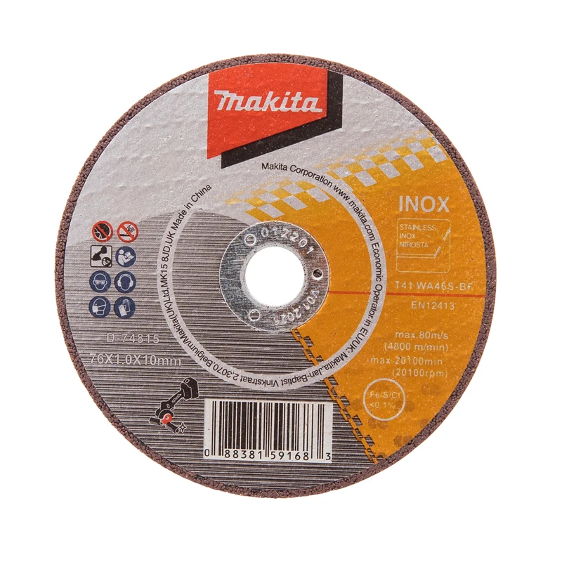 Makita D-74815-5 Cutting Grinding Wheel Blade 76 x 10 mm 5Pcs Makita Cut Off Discs For DMC300 Cut Off Saw  Power Tools Accessory