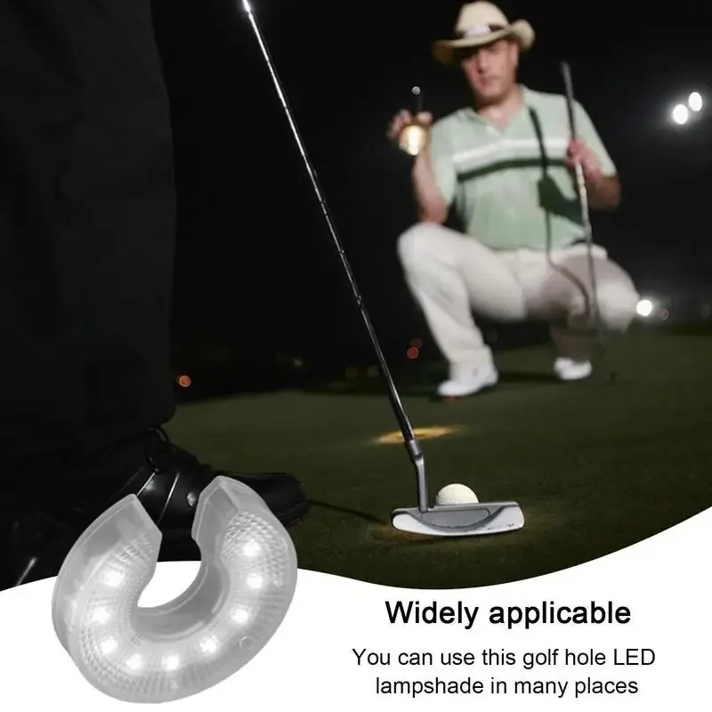 Luces luminosas para agujeros de Golf, luces LED para poner tazas verdes, luces nocturnas para agujeros de Golf con modo múltiple para exteriores e interiores
