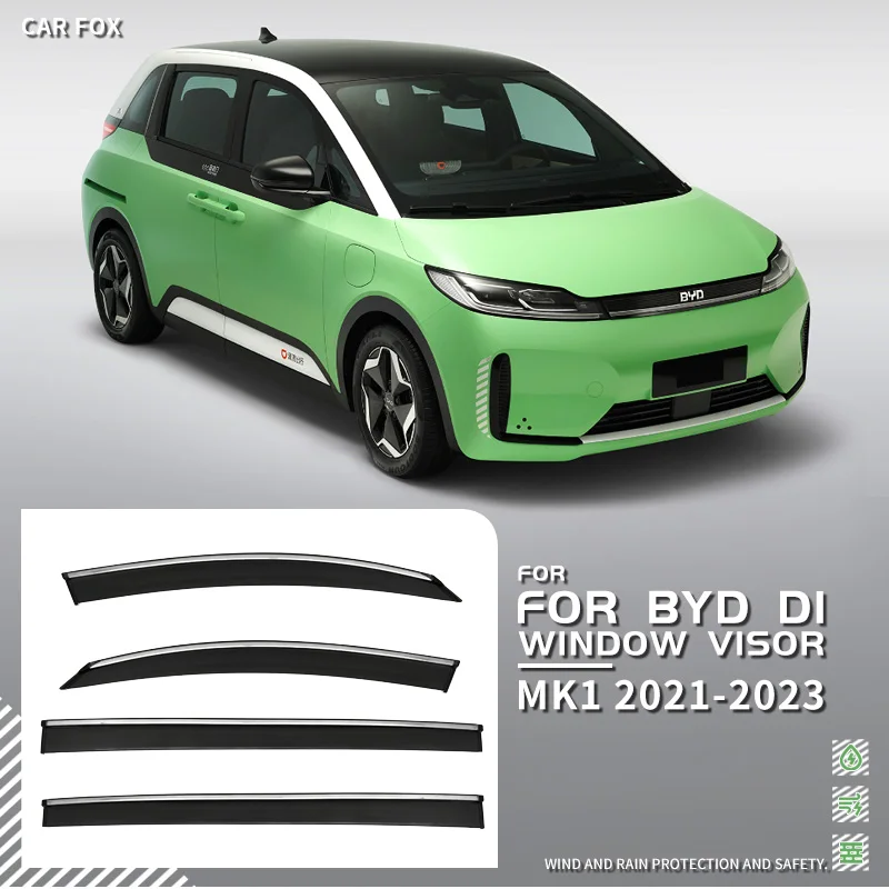 

Пластиковый козырек для окон BYD D1 MK1 2021-2023, вентиляционные оттенки, защита от солнца, дождя, 4 шт./комплект, для BYD D1 MK1 2021-2023