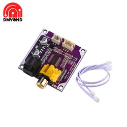 Placa decodificadora de Audio Digital DAC, convertidor de fibra óptica Coaxial, 24 bits, 192K, salida de Audio estéreo, DC5-12V DIY