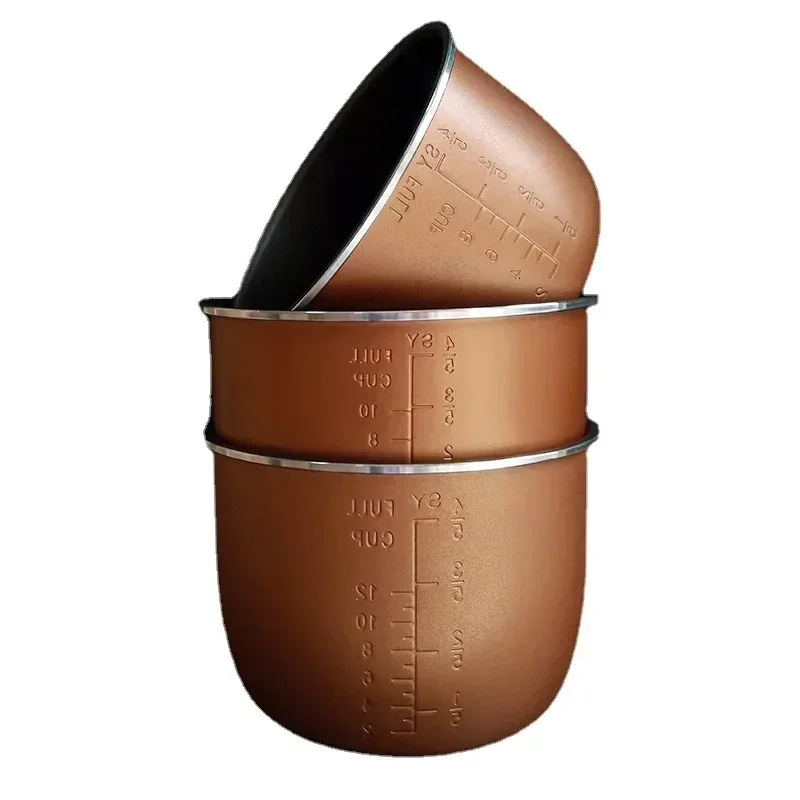 Copper Color Non-Stick Rice Cooker Inner Pot Replacement Aluminum Cooking Liner for Home Kitchen