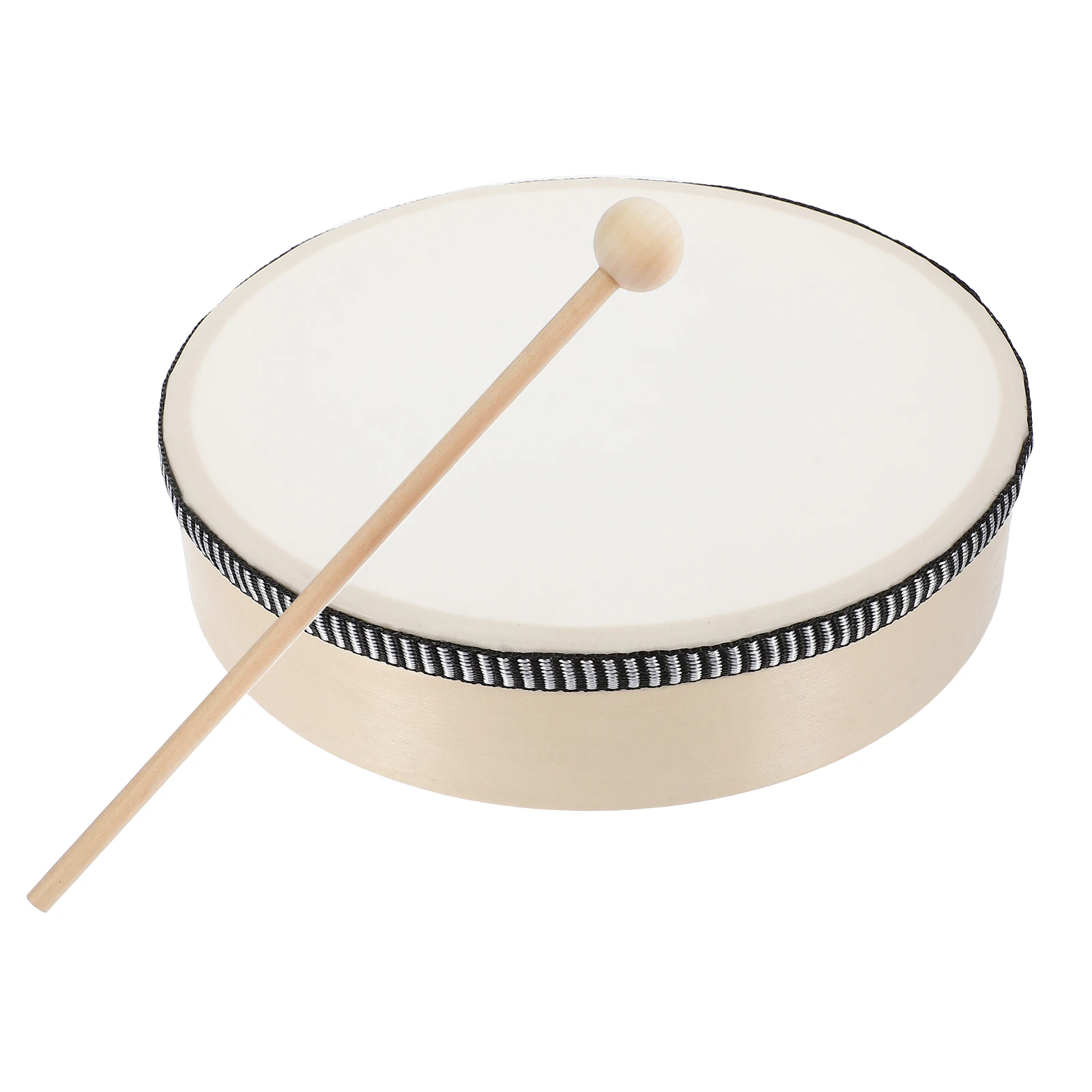 

8 Inch Hand Drum Kids Educational Toy Material Stick Included Ideal for Growth Musical Exploration Toddler Drum