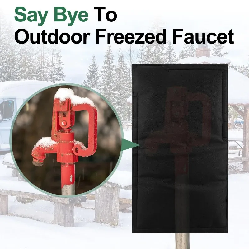 

AT51-Heat Protection Cover 25" H X 13.5" W For Outdoor Faucets For Garden, RV Park,Lawn, Sprinkler Systems Protector For Winter