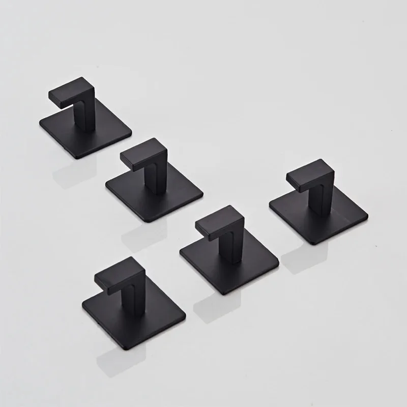 1/4 Gray Self-Adhesive Wall Hooks for Hanging Keys Clothes Hanger Bathroom Robe Hook Coat Rack Towel Holder Bathroom Accessories