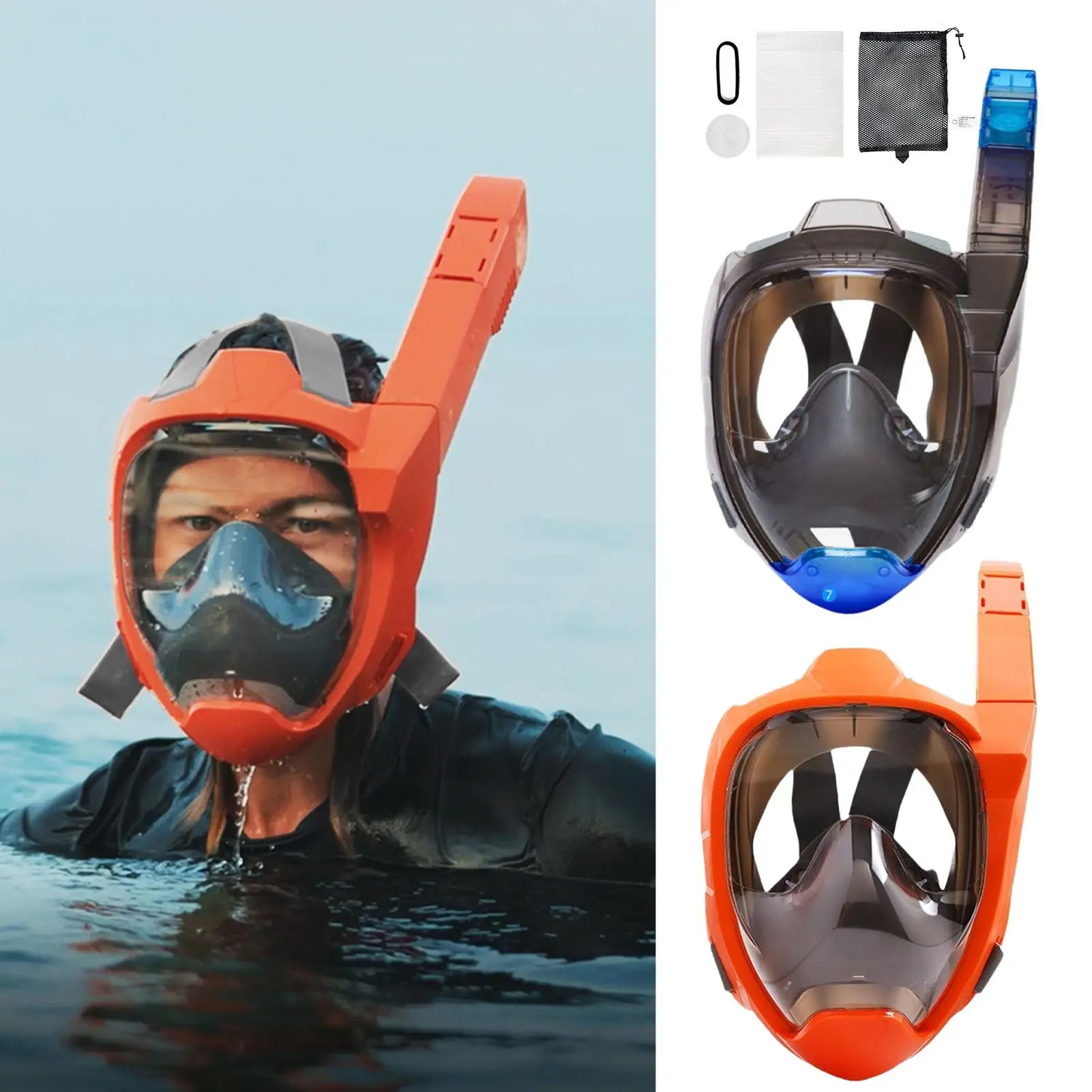 

Snorkel Masque Panoramic View Anti-Leak Anti-Fog Gear Snorkeling Gear For Adults For Diving Swimming Women Men Pool Travel