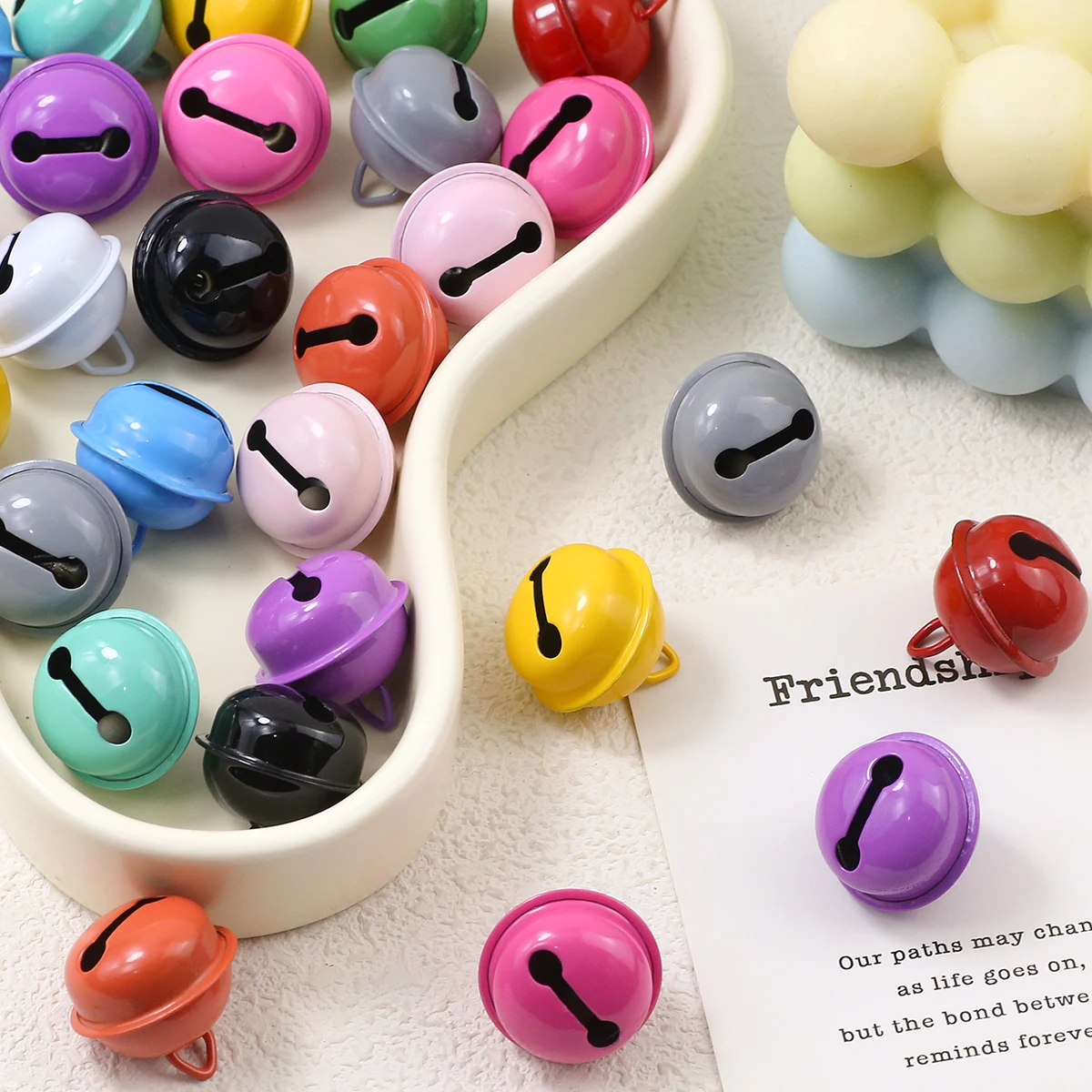 Bunte Weihnachten Jingle Bell 5-20 stücke 22MM Für Schmuck Machen Festival Party Dekoration Handwerk Liefert DIY Zubehör