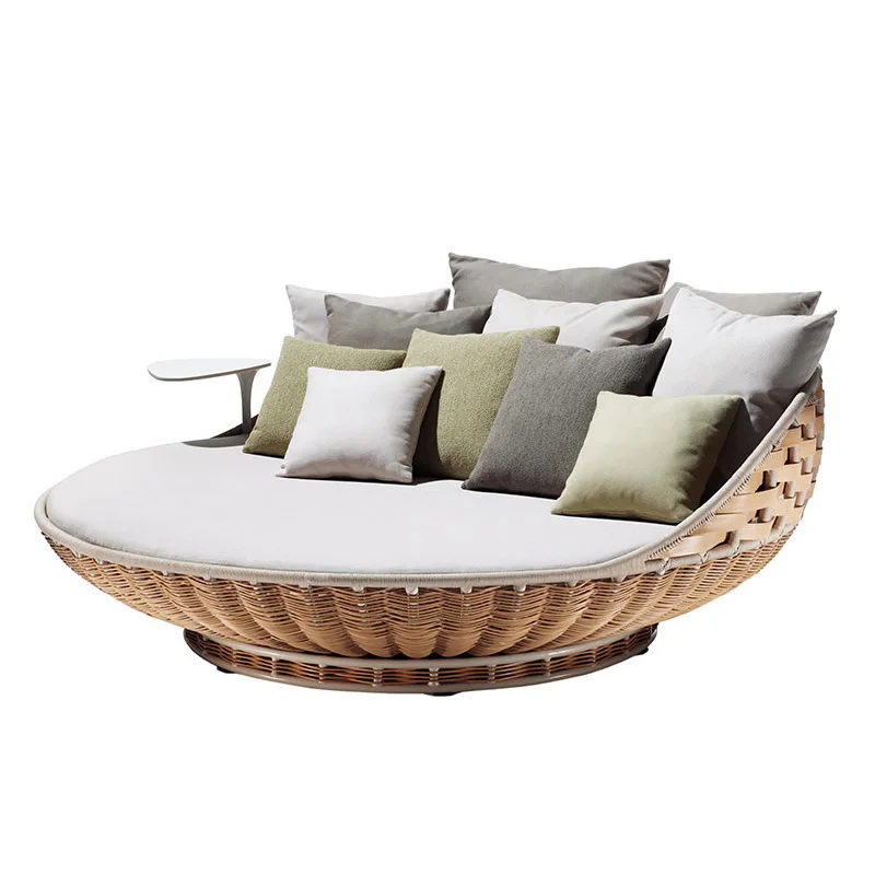 

Outdoor Internet celebrity B & B Bird's Nest Swing Rattan Round Garden Double Hammock Sofa Round Bed
