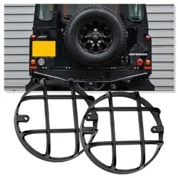2X 95MM LED Guard Grille For Land Rover Defender 90 110 127 130 1983-1990 1990-2016 front ＆ rear light guard kit