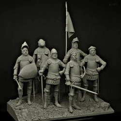 75MM Resin bust  model kits figure colorless and self-assembled （no platform /Only two soldiers, parts are replaceable）A-1592