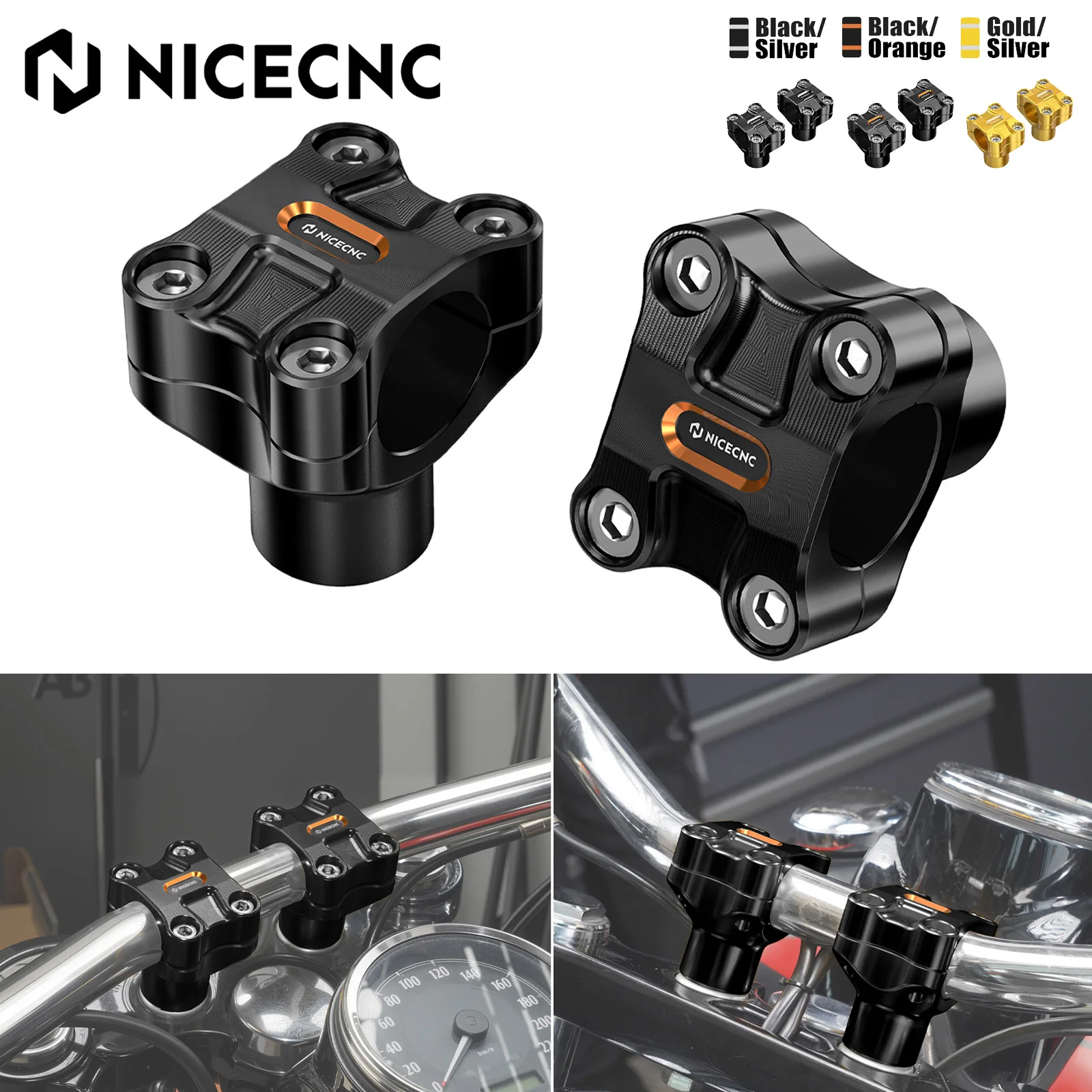 

For 2008-2017 Harley Dyna Fat Bob FXDF 2" Handlebar Risers Clamp Mount Street Bob FXDB Low Rider FXDLS Super GlideFXD Wide Glide