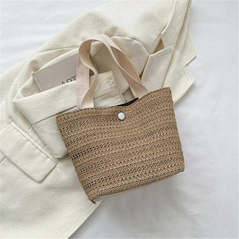 

A3PE Natural Straw Bag Casual Bohemian Handbag for Food Container and Water Bottle