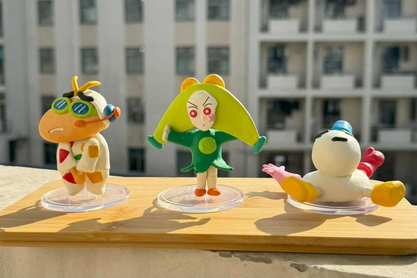 RE-MENT Crayon Shin Chan argile art collection mignon Mini scène série Anime Figure poupée modèle jouets boîte aveugle recueillir ornements