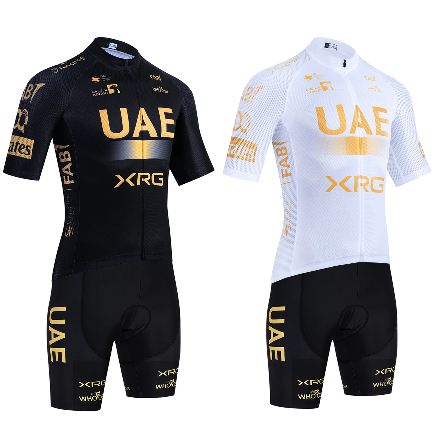 novo-conjunto-de-ciclismo-gold-2027-uae-camisa-e-bermuda-para-homens-e-mulheres-secagem-rapida-roupas-de-ciclismo