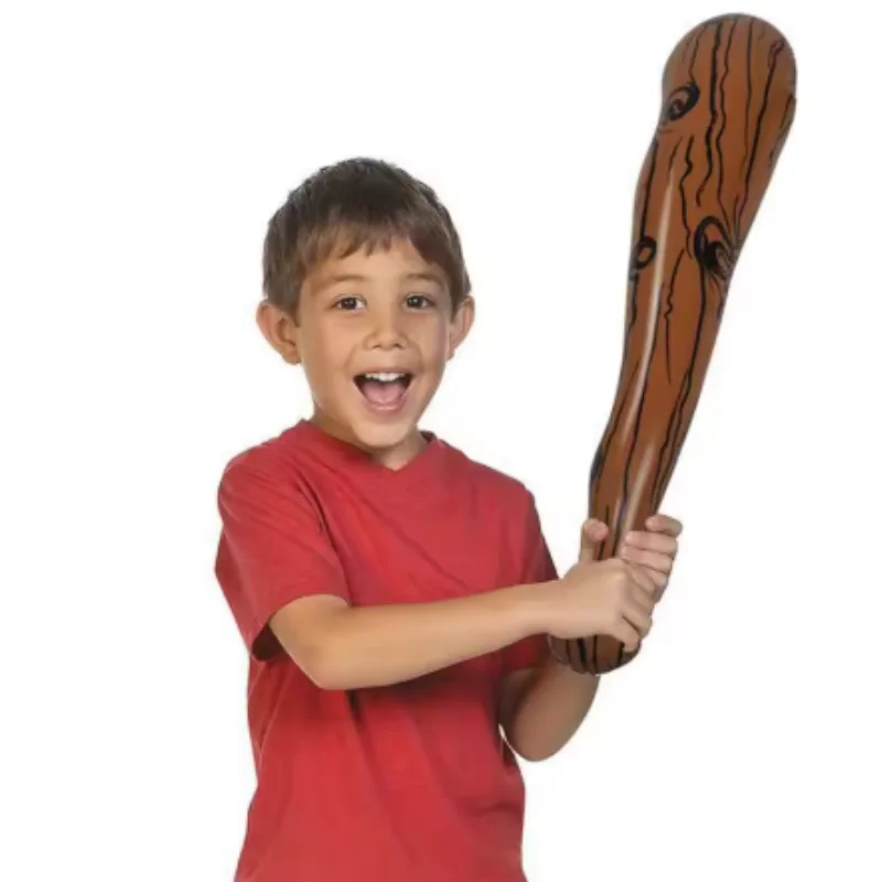 Bastão de beisebol inflável 90cm, madeira falsa, pvc, suprimentos para festa esportiva, bastões de torcendo reutilizáveis, decorações para meninos, presentes de brinquedo