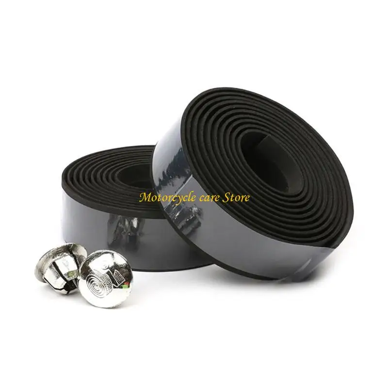 

U75F 1Pair Bike Handlebar Tape Cycling Road Bike Handle Bar Grip Foam Tape