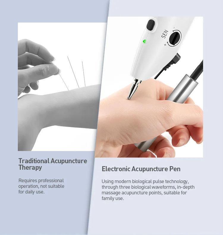 Electronic Meridian Detection Acupuncture Pen 9 Intensities Massage Pen Health Care Therapy Physiotherapy Body Massager