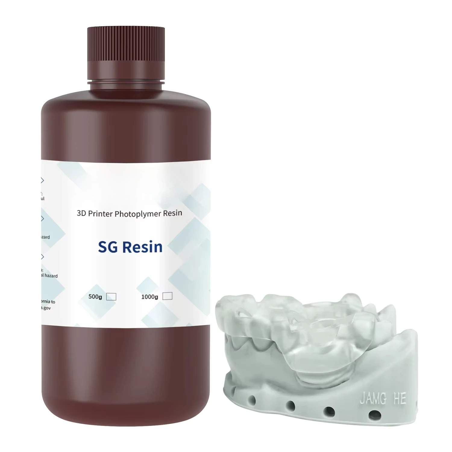 1KG Reusable Sealable 405nm UV Photopolymer Resin for Lab Guide Model Making Compatible with LCD DLP 3D Printers