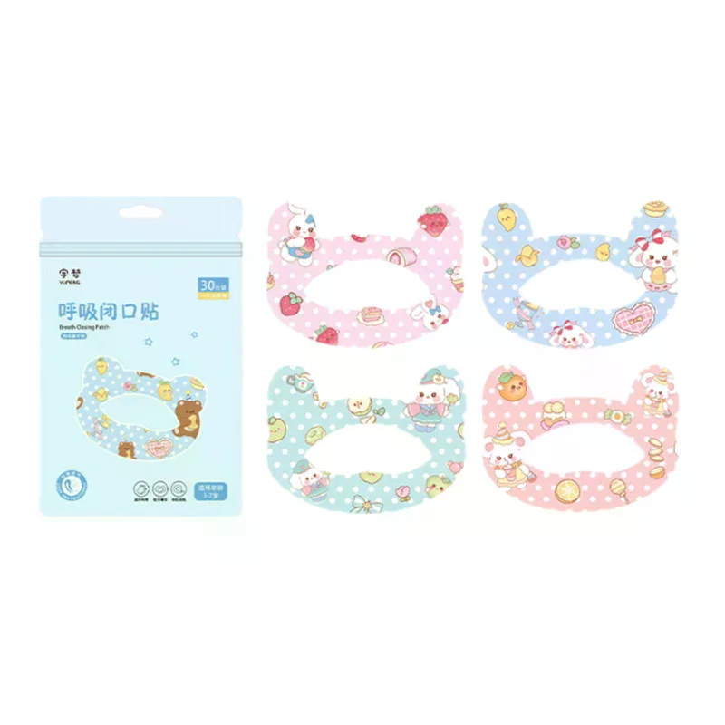 30Pcs/Box Anti-Snoring Stickers For Children Sleep Closed-mouth Stickers Breathing Correction Patch Shut Up Patch Orthosis Tape