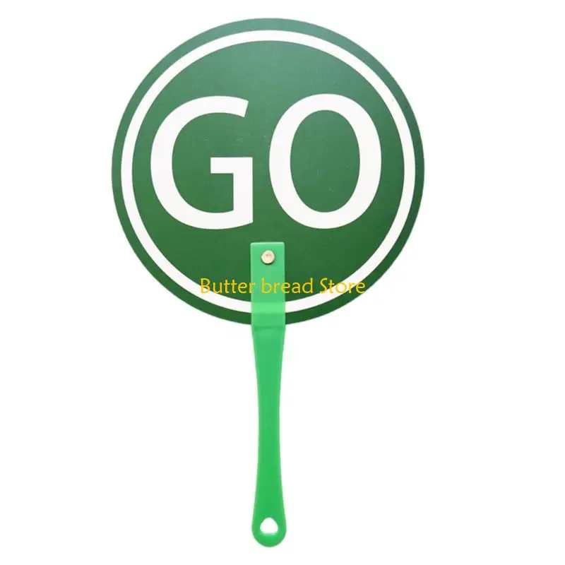 

W89C Handheld Go/Staop Sign Double Side Street Warning Sign Classroom Teaching Aid