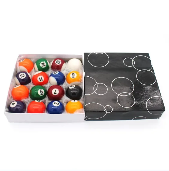 Factory Direct Sale 16cs American Style Pool Table Ball Set 48mm Resin Balls for Sports Use Billiard Table Balls