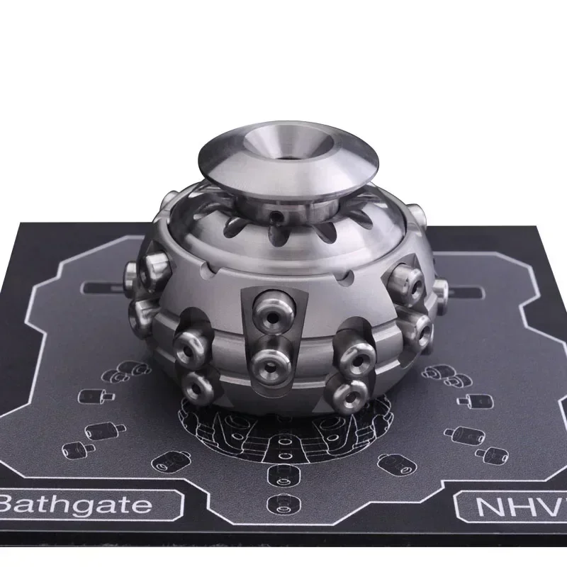 304 Stainless Steel 6 Column Lock Case CNC 5-Axis Linkage Storage Small Handicraft Furnishing Articles Gift Tools Box