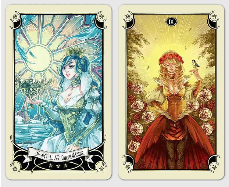 7*12cm High Quality Tarot Cards Mystical Manga Tarot Cards English/Chinese Factory Made Game, Board Game