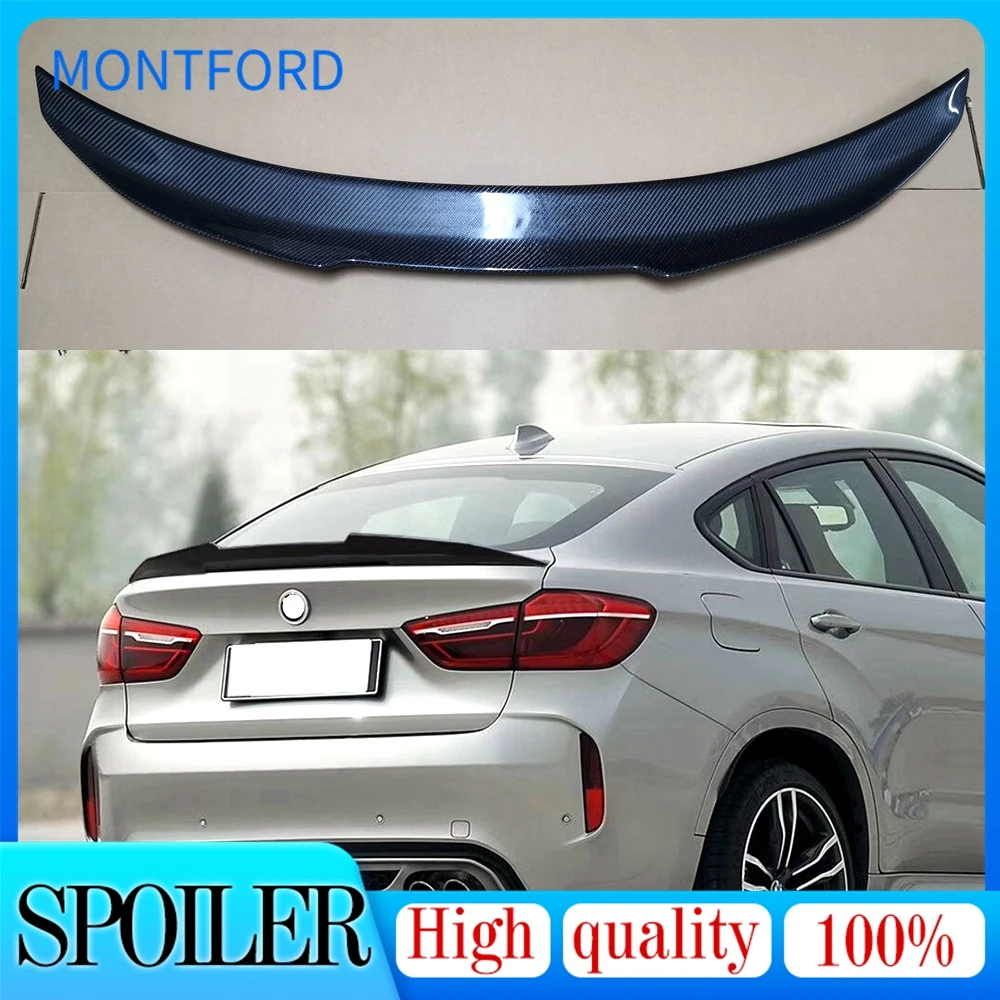 PSM Стиль из настоящего углеродного волокна, задний багажник, спойлер, крыло, большое крыло для BMW X6 серии F16 F86 X6 X6M SUV 2015 2016 2017 2018 PSM Стиль из настоящего углеродного волокна, задний багажник, спойлер, крыло, большое крыло для BMW X6 серии F16 F86 X6 X6M SUV 2015 2016 2017 2018