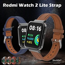 SinHGeY For Redmi Watch 2 Lite Leather Strap Cowhide Replacement Wristband