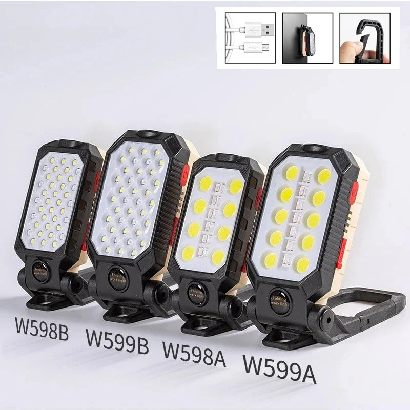 1000LM COB Work Light, Portable USB Rechargeable LED Flashlight, Magnetic Waterproof Camping Lantern Powerful LED Flashlight image 6