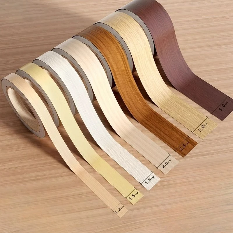 

Edge Banding Pre-Glued Flexible Veneer Cabinet Edging for Cabinet Repair Wood Grain Furniture Table