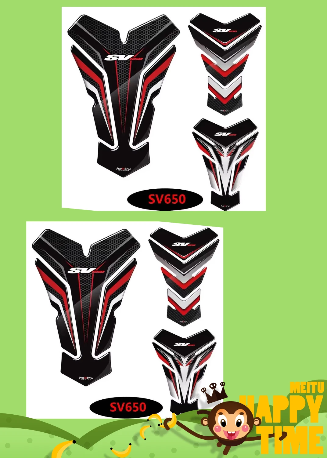 

Motorcycle Accessories For SUZUKI SV650 SV650A SV650X SV650S Tankpad Sticker 3D Tank Pad Stickers Oil Gas Protector Cover