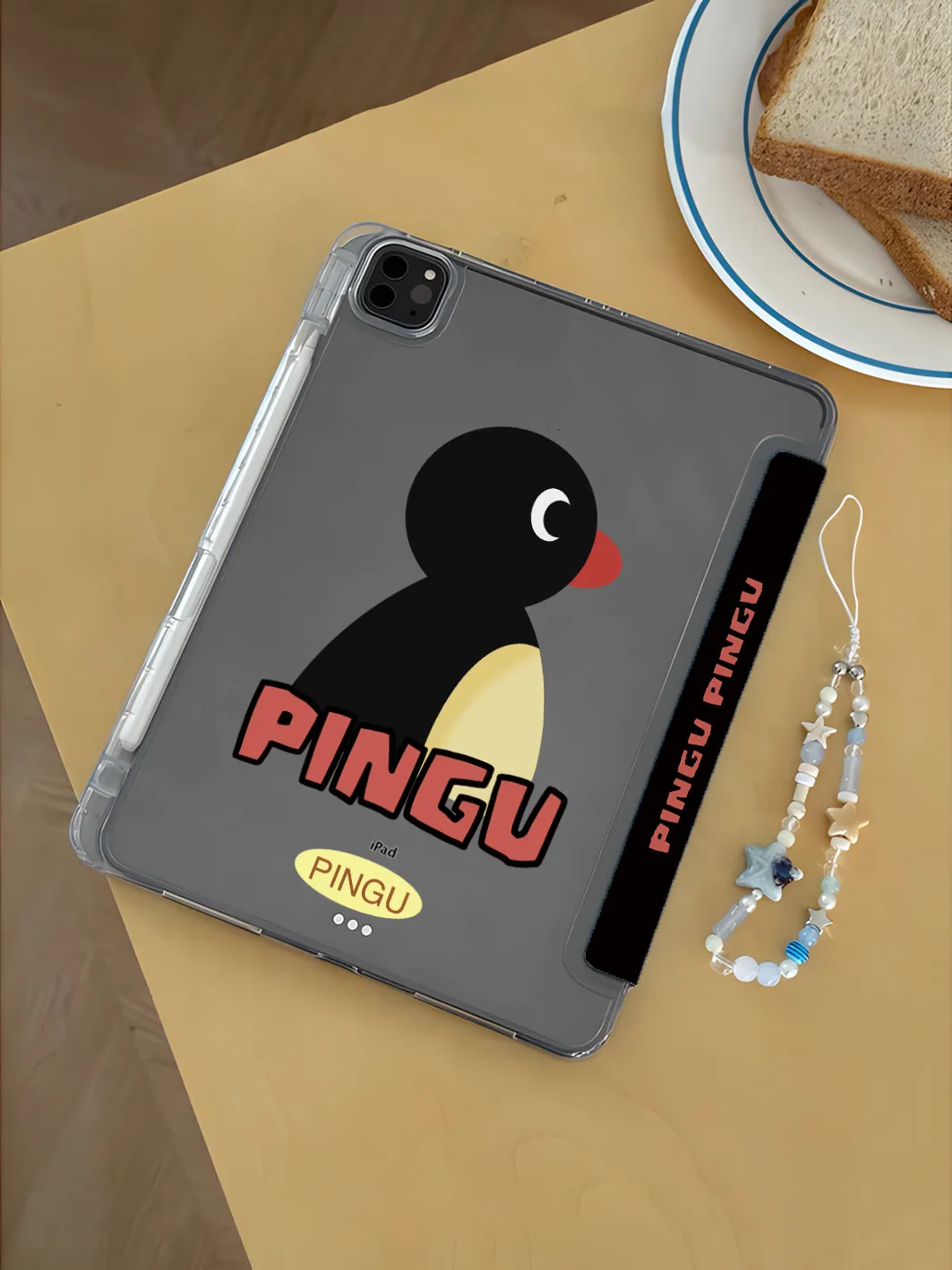 Black Bottom Penguin Cute Tablet Case For iPad pro10/11/2020/6th/7th /8th /Air 3rd/Air 4th/9th 5th Air 11 MINI 3YFold Cover