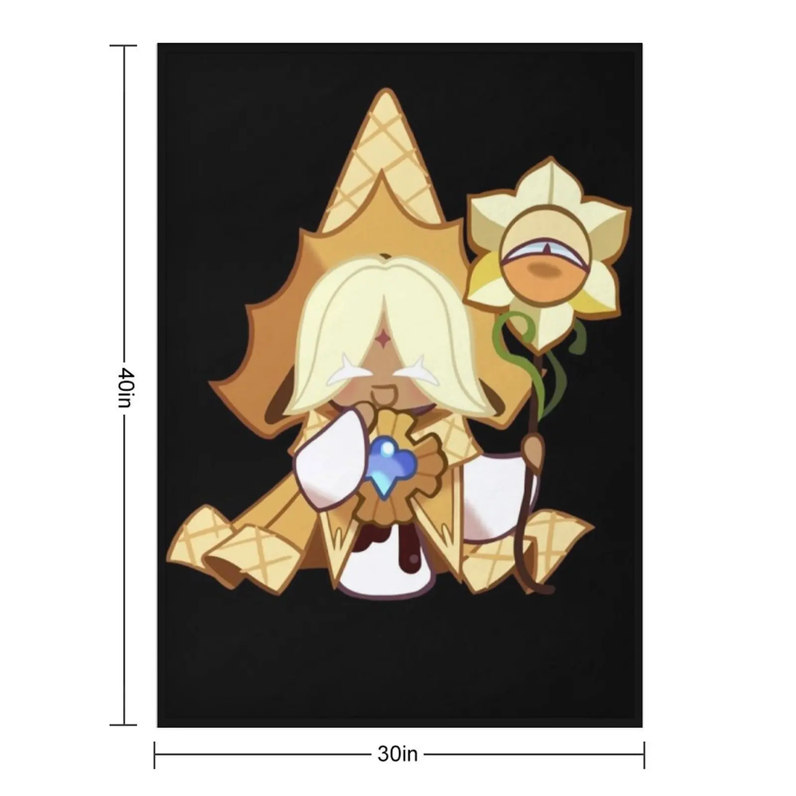 Pure Vanilla Cookie Cookie Run Kingdom Classic Throw Blanket Decorative Sofa Large Quilt Custom Blankets