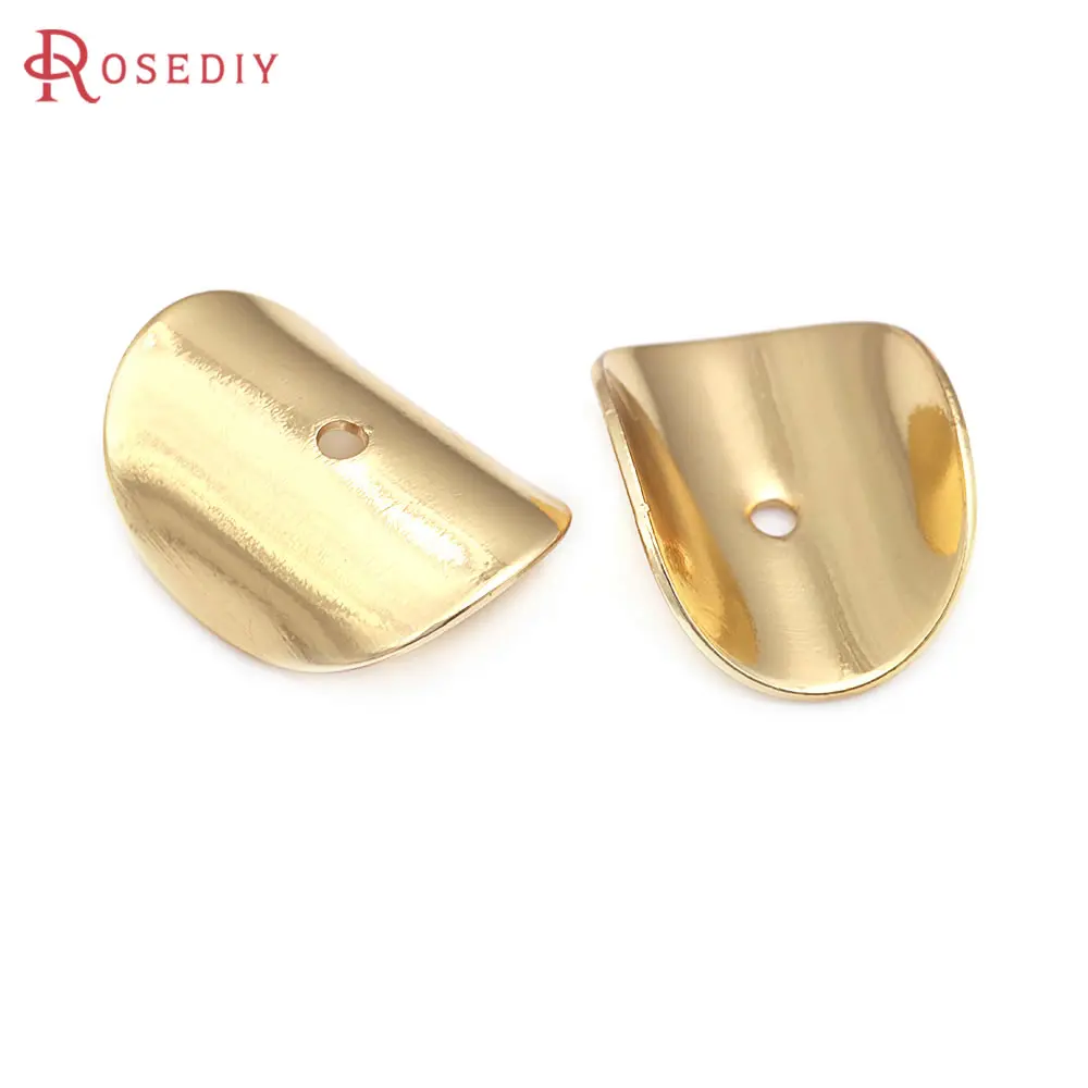 4MM 6MM 8MM 10MM 12MM 18K Gold Color Brass Round Wave Spacer Beads Jewelry Making Supplies Diy Findings Accessories
