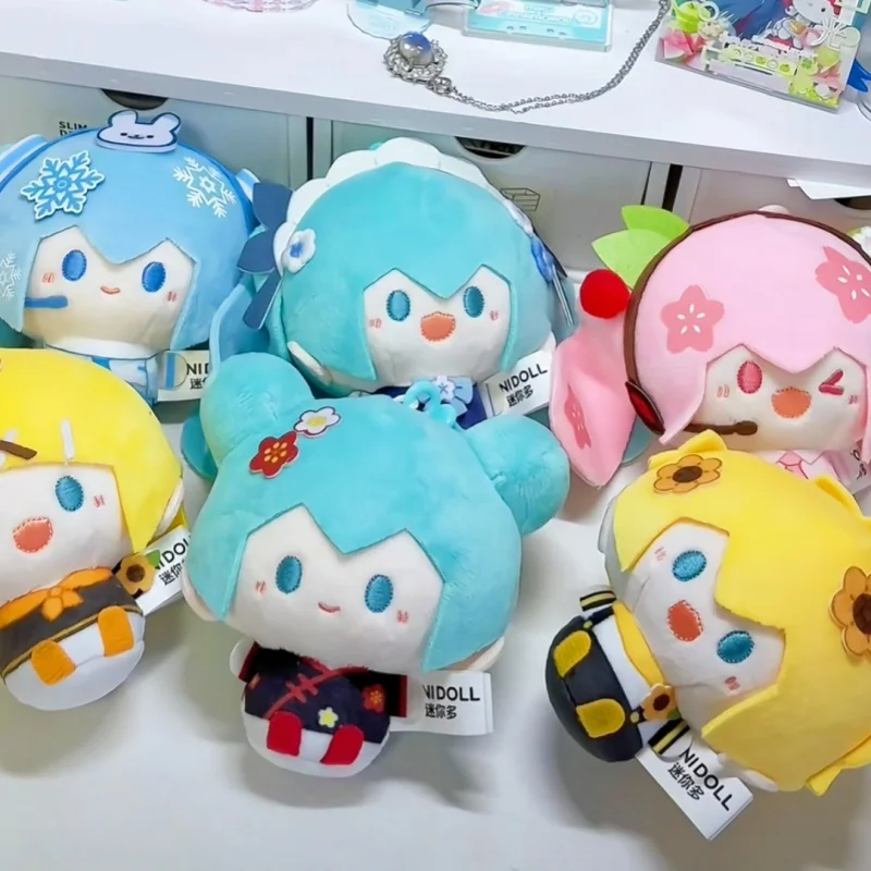 utn-初音ミク-四季の花柄-丸型ぬいぐるみキーホルダー-ブラインドボックス-アニメ周辺グッズ-バッグペンダント-アニメコレクター向け