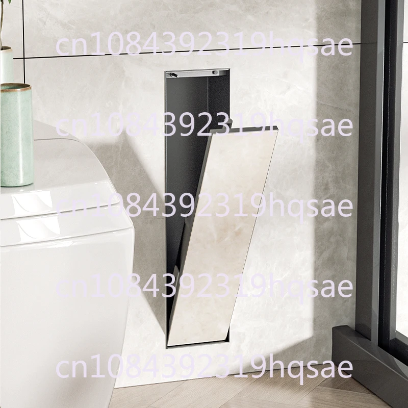 Bathroom Toilet Side Stainless Steel Niche Toilet Brush Embedded Silicone Brush Into Wall Hidden Model
