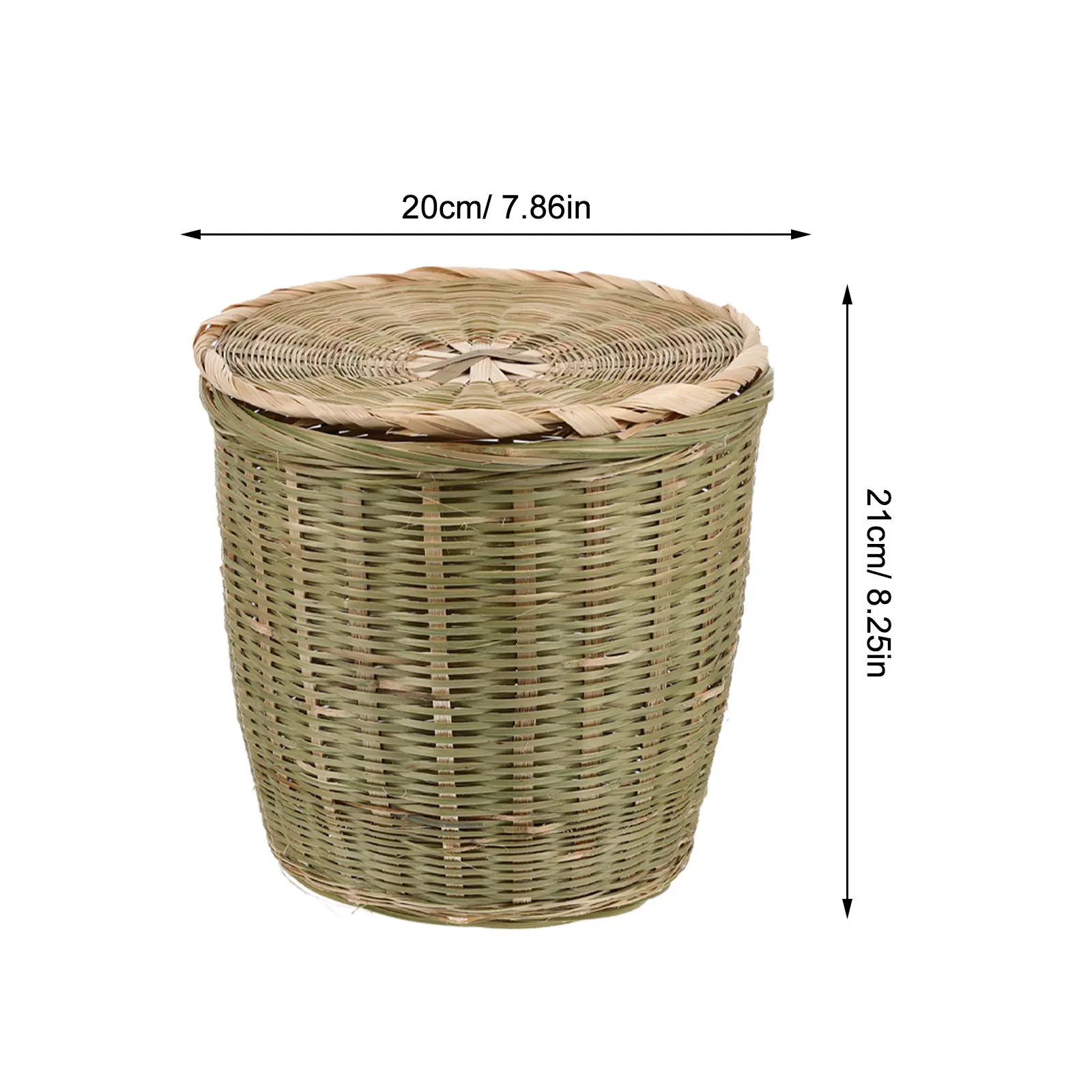 Bamboo Woven Storage Basket Rustic Multi-Use Woven Organizer for Fruits Snacks Table Desktop Sundries Holder Home Storage Basket