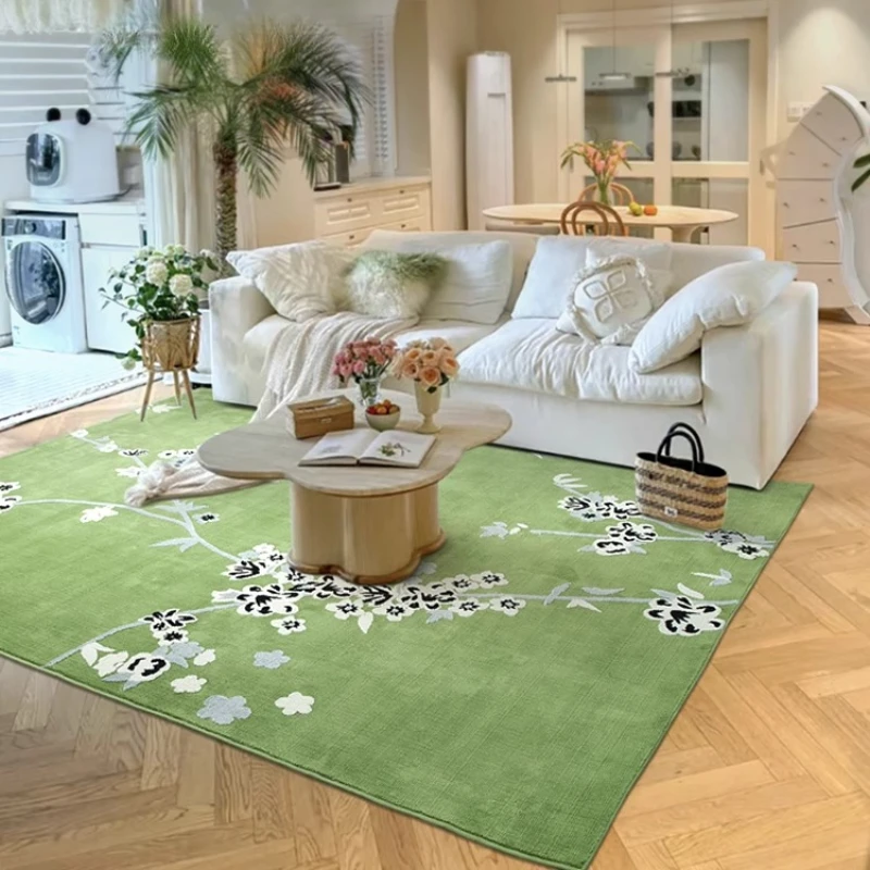 

Flower series soft skin-friendly milk silk living room sofa carpet retro oriental aesthetic floor mat