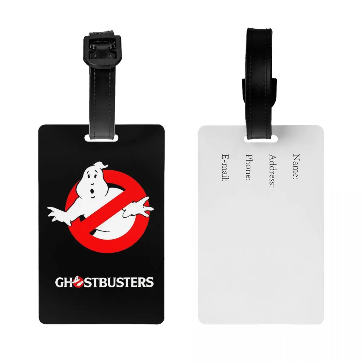 

The GhostBusters Logo Pattern Luggage Tags Suitcase Accessories Travel Baggage Boarding Tag Label Holder ID Name Address