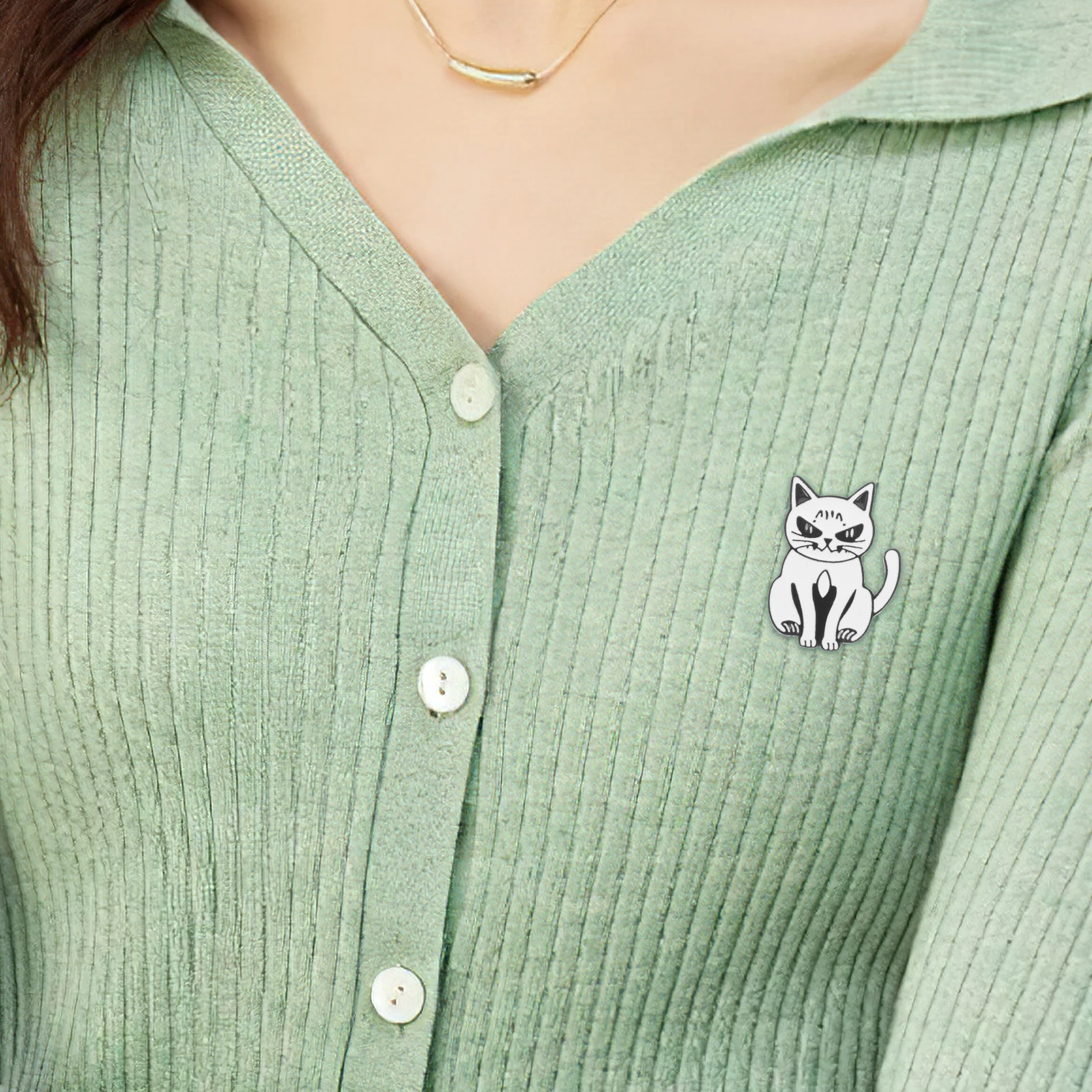 

Cute Cartoon Brooch Funny Metal Cat Pins Zinc Alloy Animal Design for Backpacks Clothing Women Kawaii Cool Lapel Pins