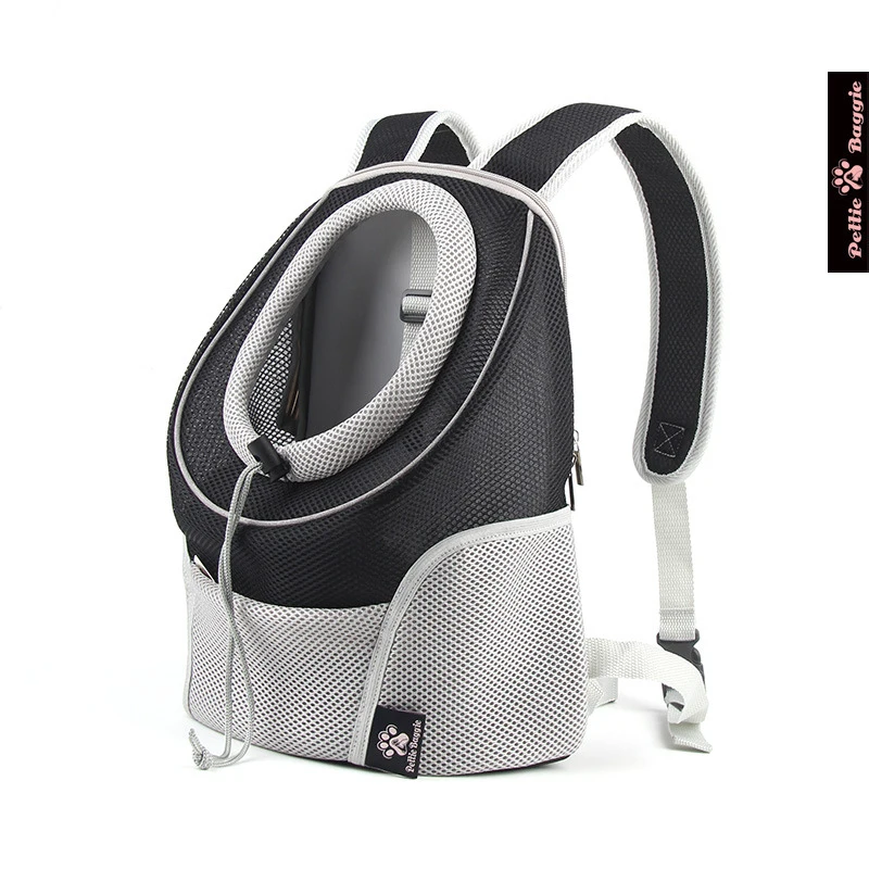 Mochila de doble hombro para mascotas, bolsa portátil para pasear perros, bolsa de viaje para mascotas Teddy, engrosada con apertura trasera